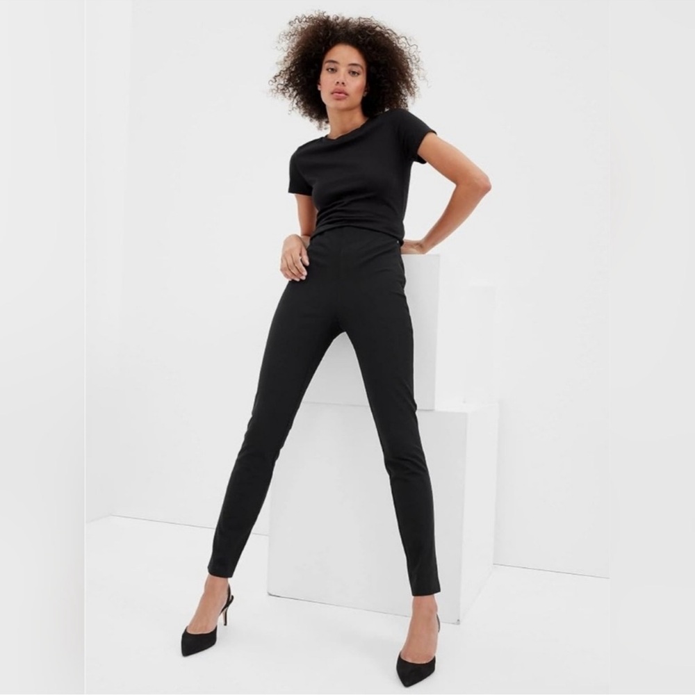 NWOT GAP Women's Skinny Ankle Zip Legging in Black Sz Med Petite